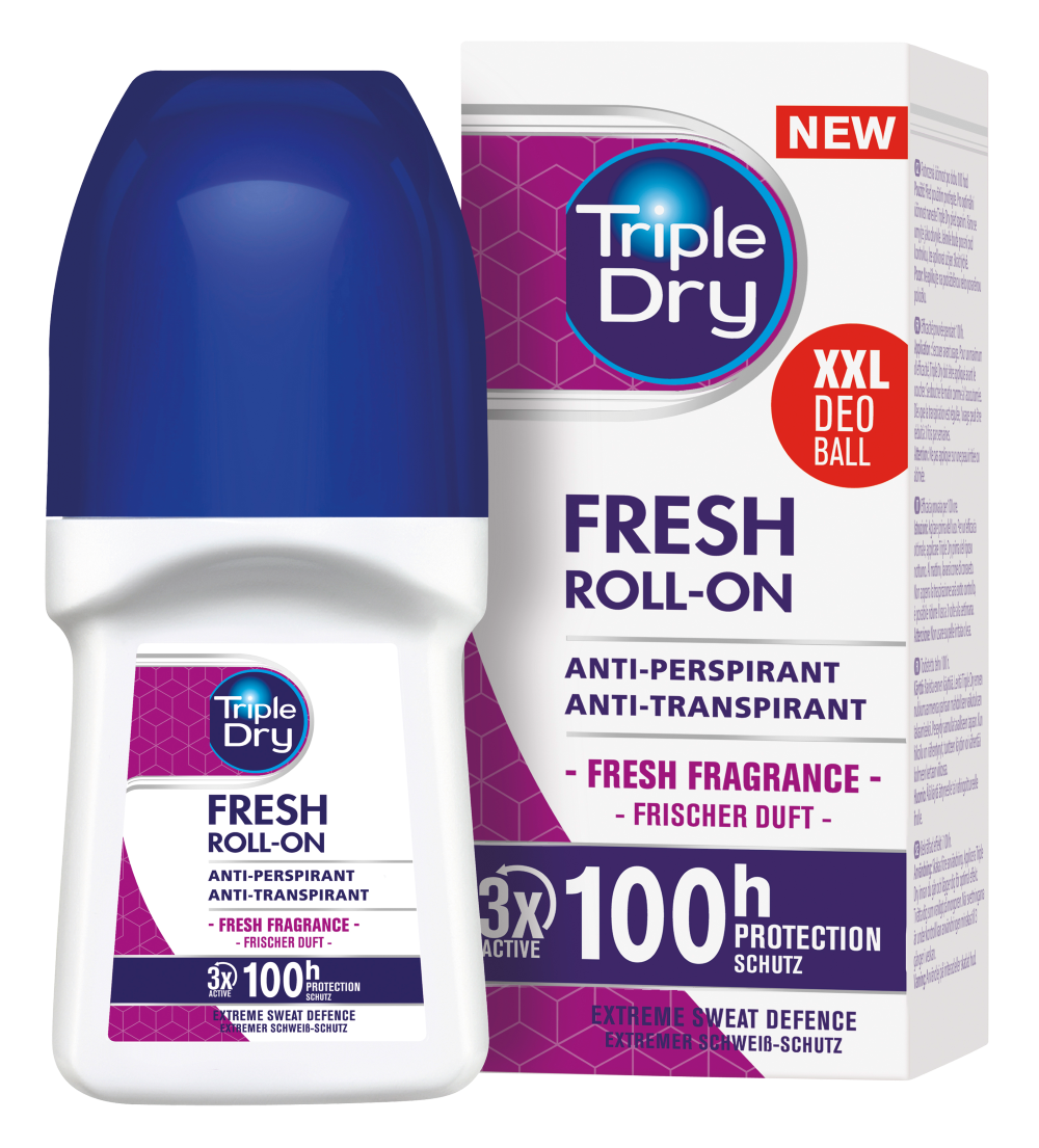 Triple Dry Fresh 100h roll-on 50 ml antiperspirant tuoksulla
